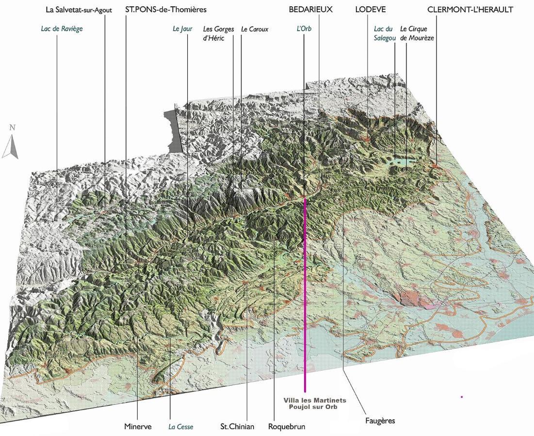 Villa Les Martinets-Piscine-Jacuzzi-Voie Verte-Gorges D'Heric-Massif Du Caroux Mons Olargues 34600 Le Poujol-sur-Orb المظهر الخارجي الصورة